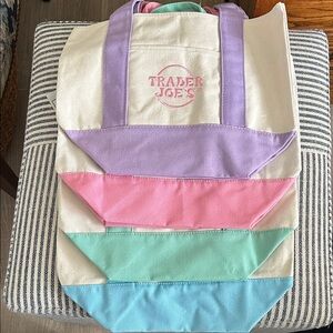 Multi-Color Reusable Tote Bag Set